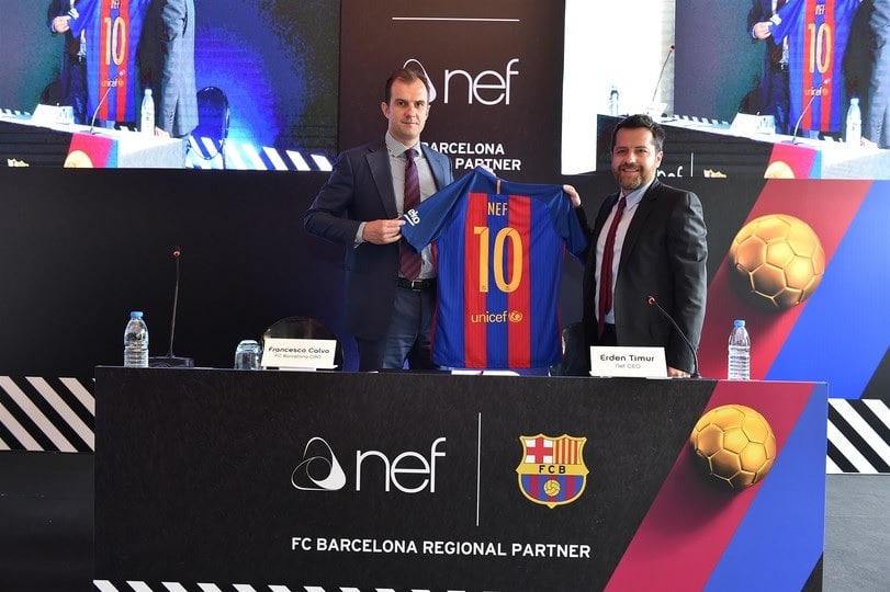 fc barcelone sponsoring nef